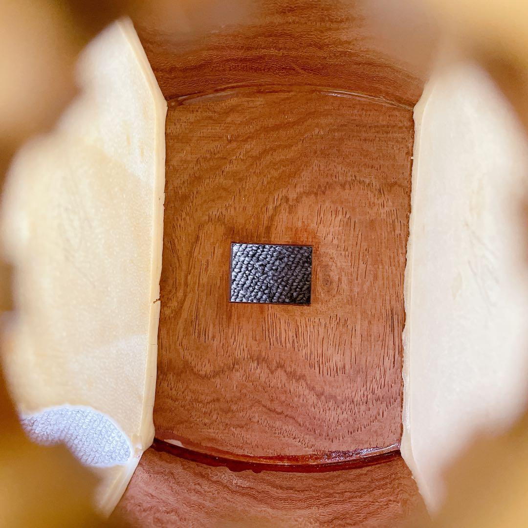 津軽三味線 花梨 一本溝 東さわり 犬皮 太棹 丸打胴 和楽器 撥 ケース付