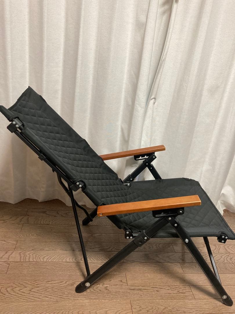 高背折りたたみ椅子 ブラック