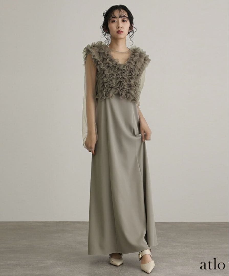 【美品】プールヴー フリルボレロ 3点セット パーティードレス M ブラック