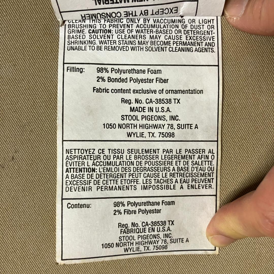 アメリカ製 クラシカル家具 肘付きスツール フリンジ付き 花柄生地 高級家具