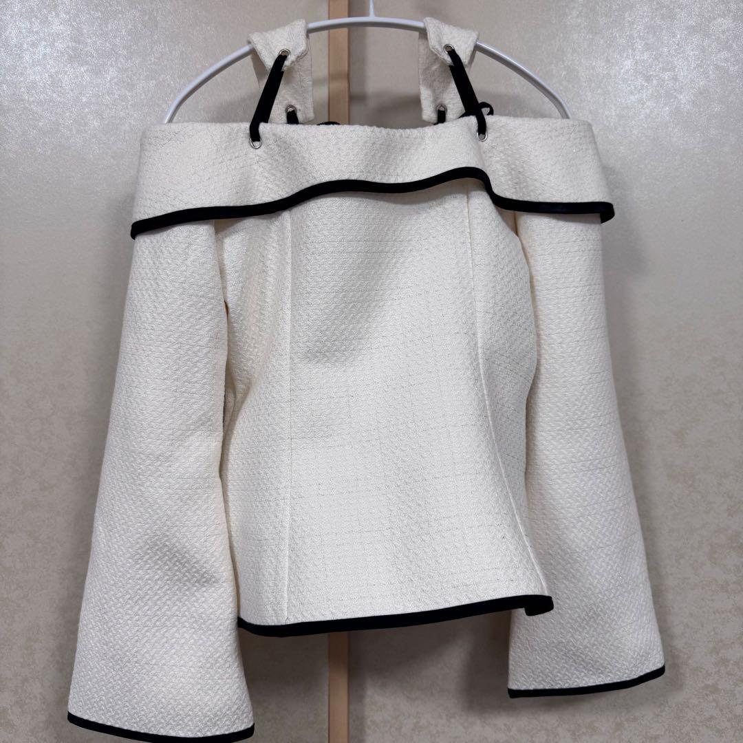 Darich ボンディングツイードオフショルチュニック IVO S ダーリッチ