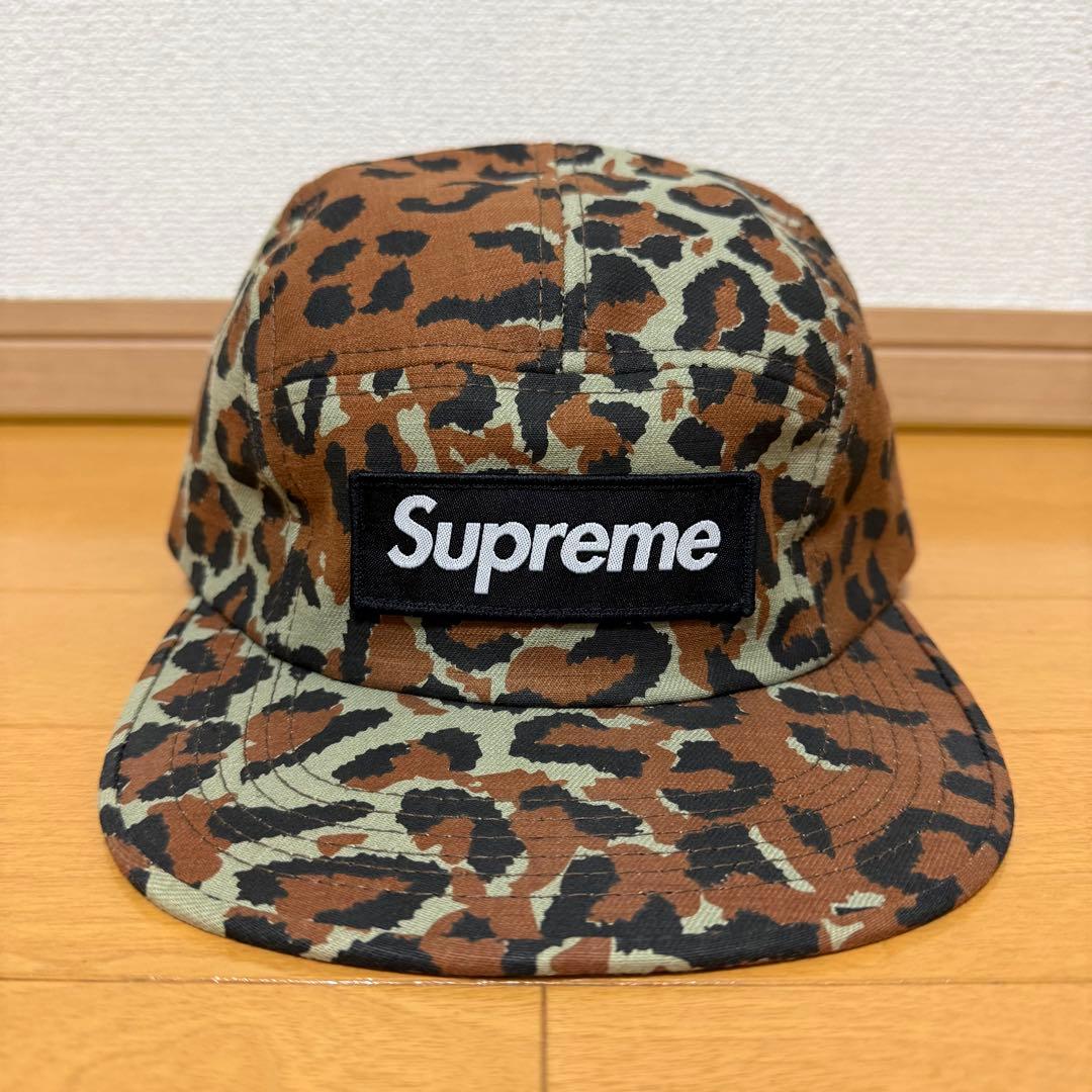 Supreme Leopard Camp Cap オリーブレオパード 10ss