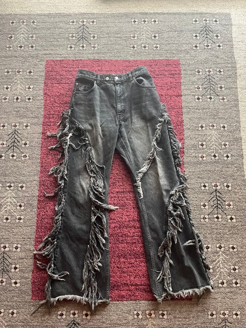 c*s様 MIKAGE SHIN Fringe Flare Denim Pant