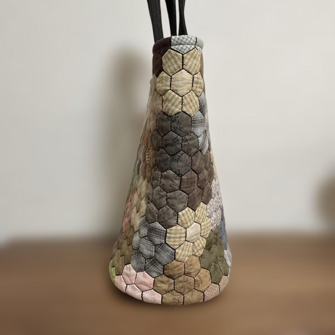 パッチワークキルトトートバッグ　ハンドメイド