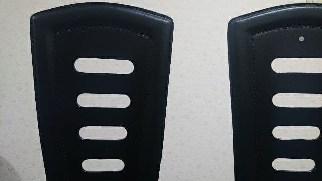 高級 廃盤 IDC 大塚家具 ハイバック ダイニングチェア 本革 食卓椅子 2脚