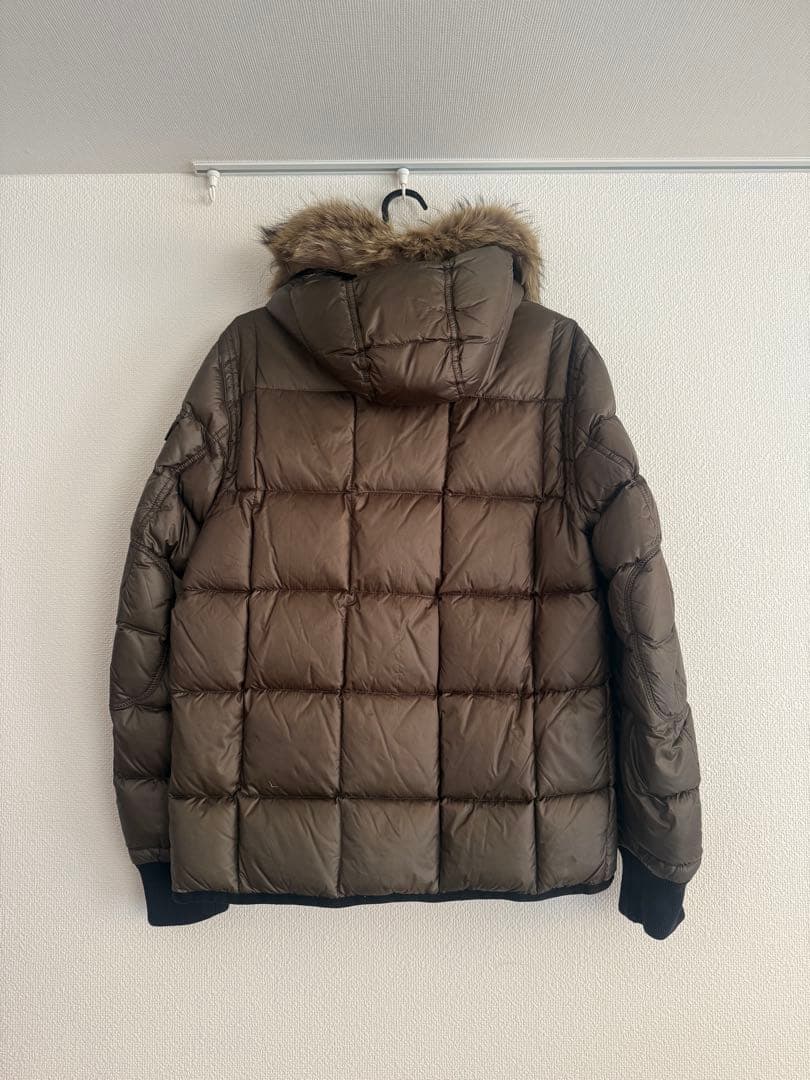 MONCLER フード付きカーキ(ブラウン)ダウンジャケット