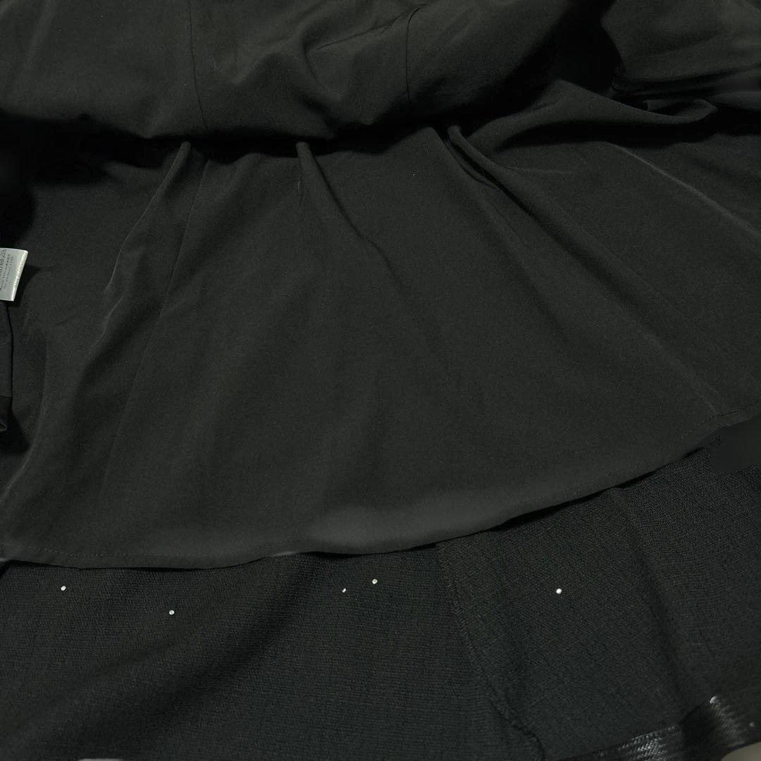 Leja パールビジュープリーツフレアスリーブビーズマーメイドシルエットドレス