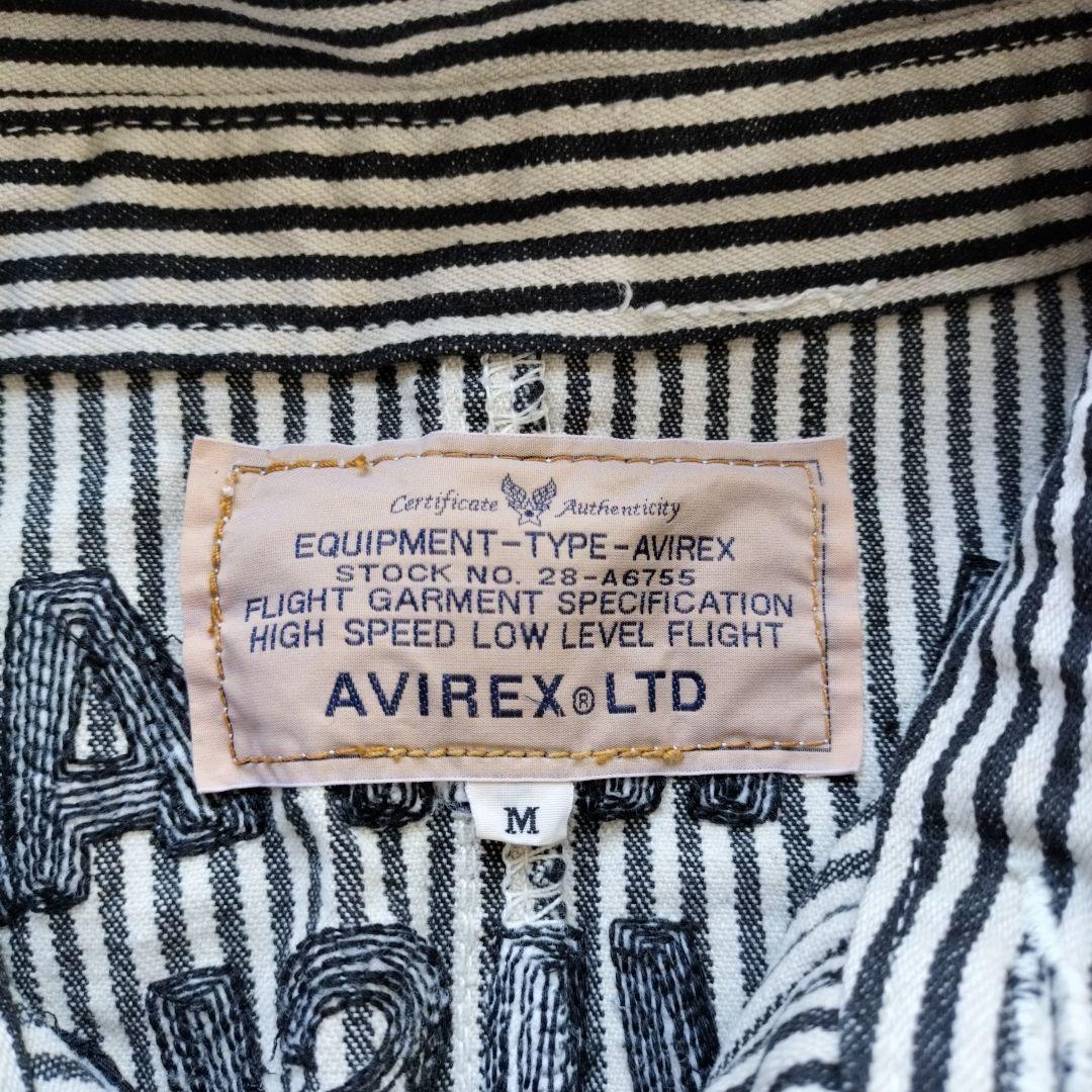 AVIREX　アヴィレックス ヒッコリー柄　つなぎ　オーバーオール