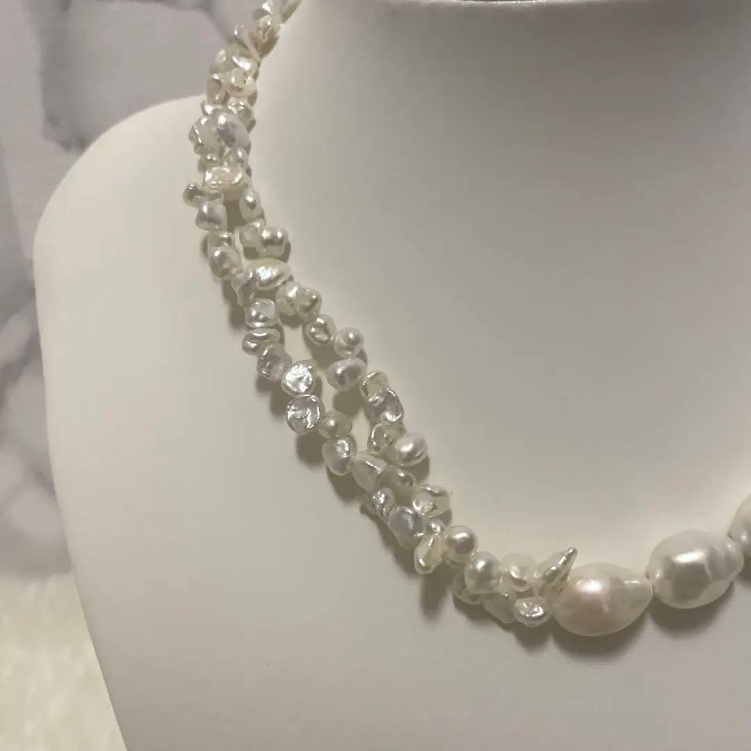 真珠　白蝶パール　ケシパール　ネックレス　南洋白蝶真珠　芥子真珠