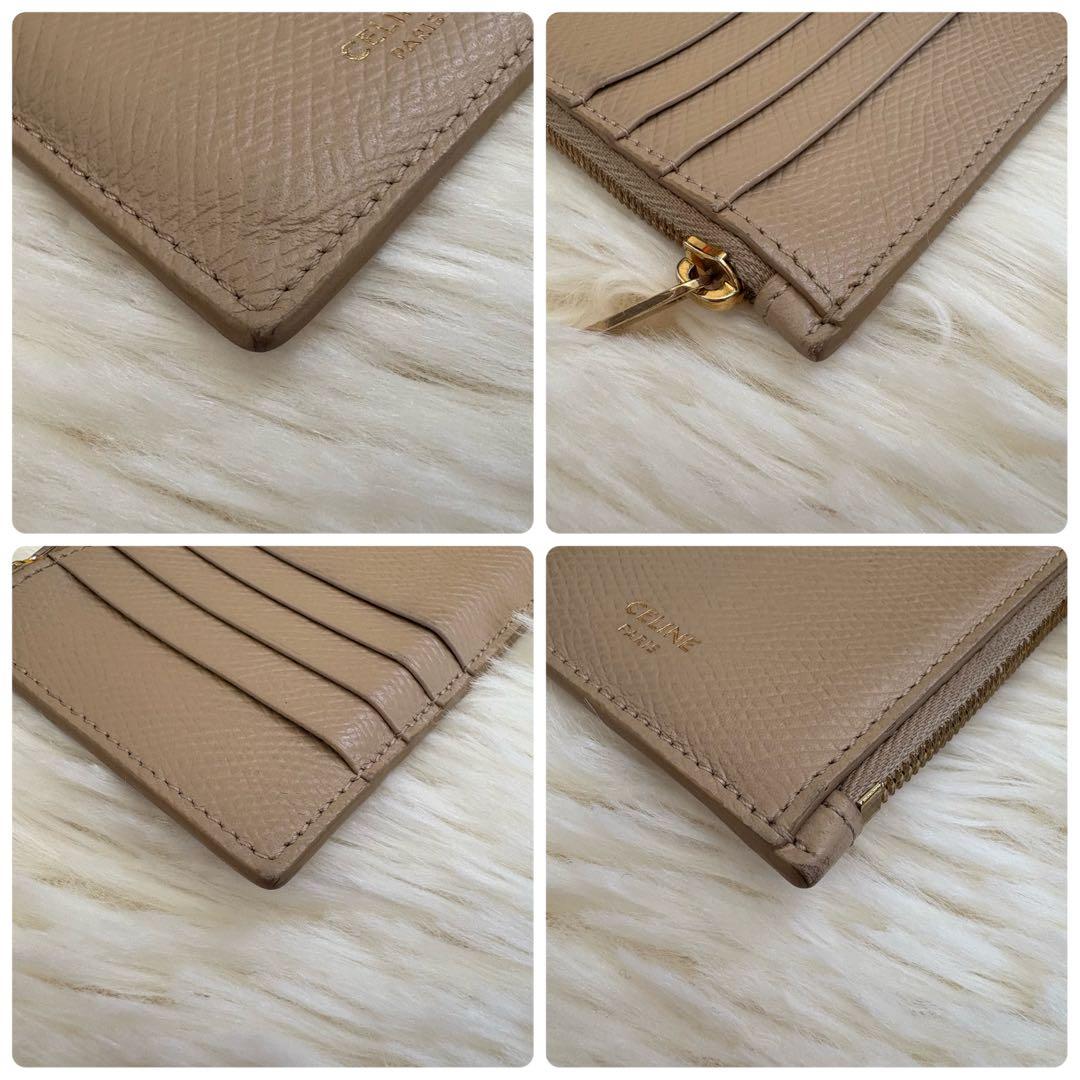 美品 CELINE フラグメントケース 小銭入れ カードケース ベージュ
