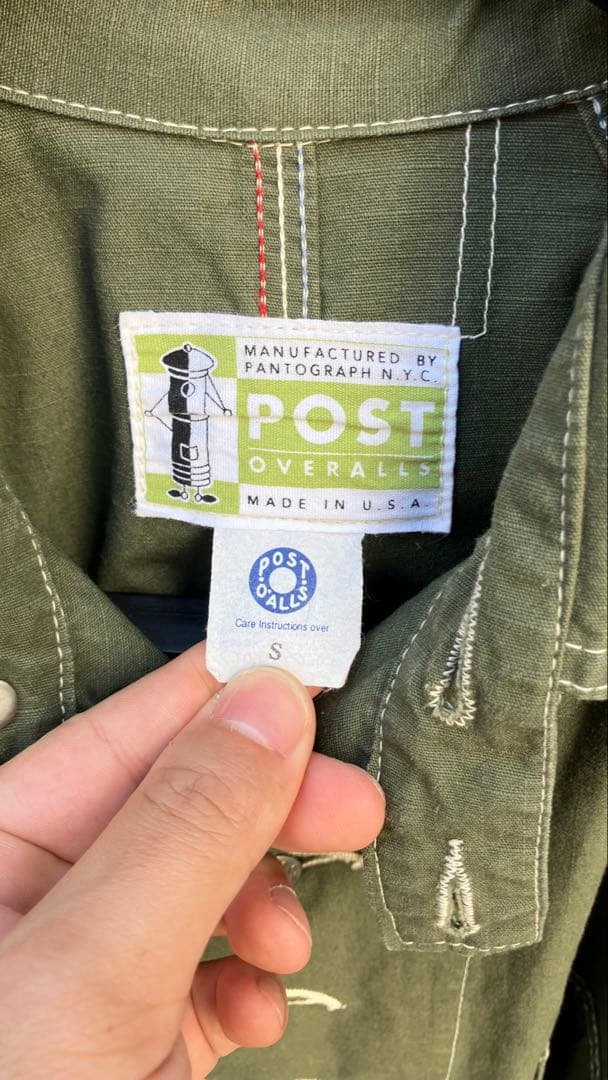G*Y様 POST OVERALLS カバーオール S オリーブグリーン
