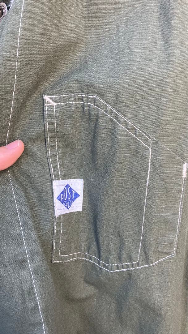 G*Y様 POST OVERALLS カバーオール S オリーブグリーン