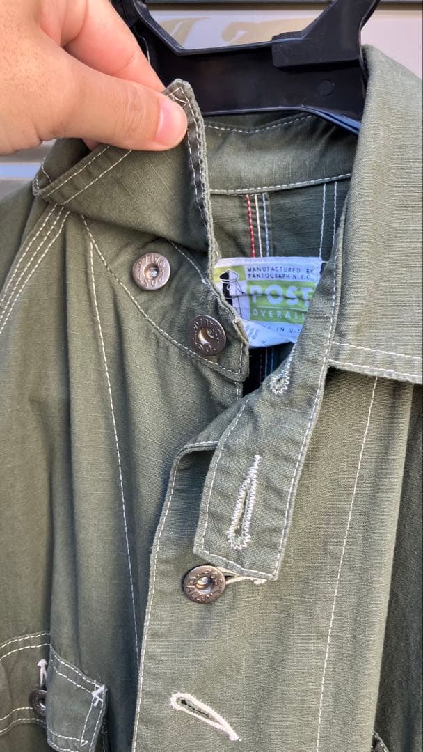 G*Y様 POST OVERALLS カバーオール S オリーブグリーン