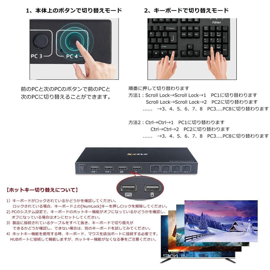新モデルUSB HDMI KVM切替器