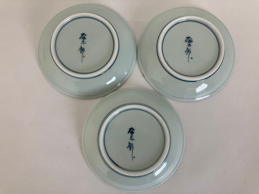 藤太郎窯★染付花弁③セット★大皿盛皿★小皿★取皿★豆皿