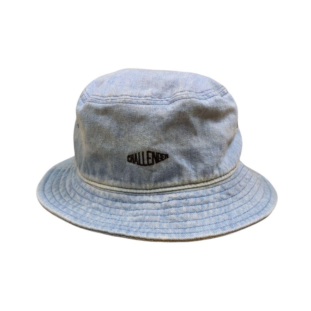 DENIM BUCKET HAT ロゴ 刺繍 帽子 インディゴ M