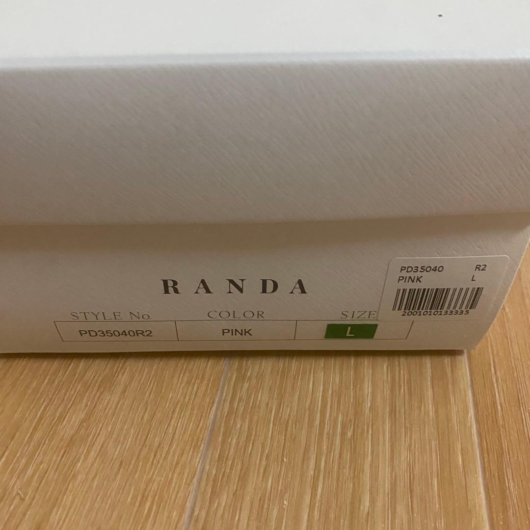 RANDA 2WAYハート刺繍リボンミュール