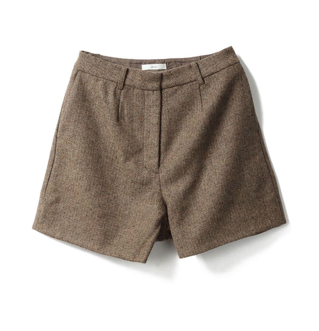 anuke Herringbone Short Pants アンヌーク　ベージュ
