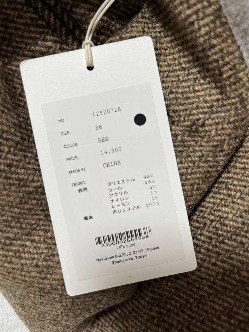 anuke Herringbone Short Pants アンヌーク　ベージュ