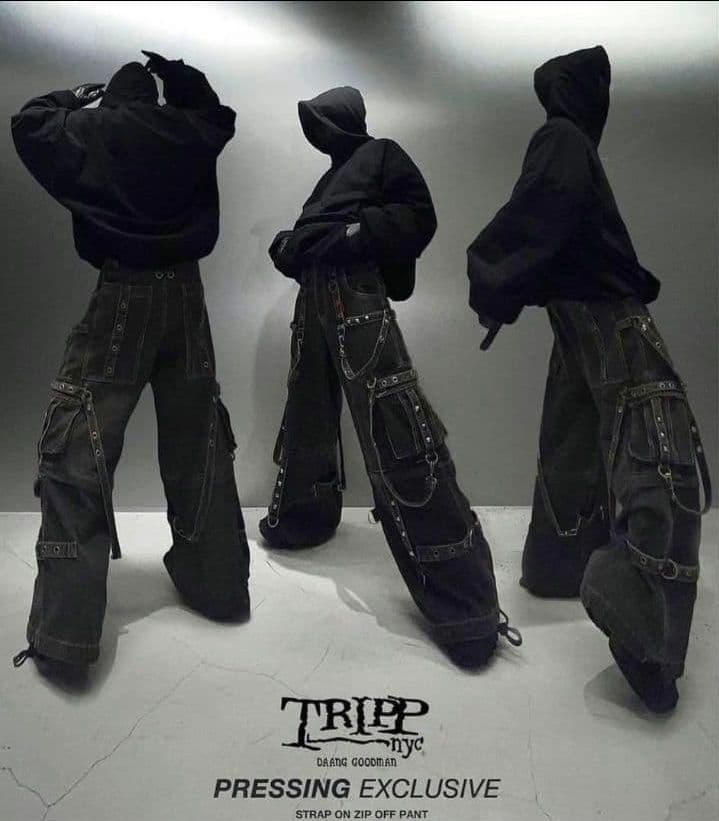 ディカプリオ　trippnyc カーゴパンツ　xu限定　グレー　デニム