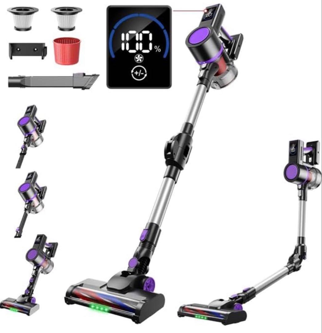 ✨新品✨️ 電気掃除機 コードレス 65kPa超強力吸引 LCD液晶ディスプレイ
