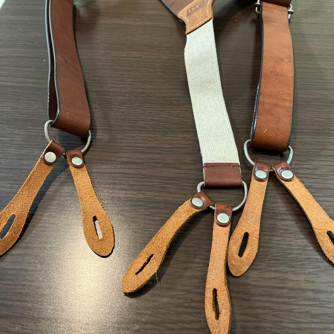 リーバイス サスペンダー ベルト レザー ボタン用