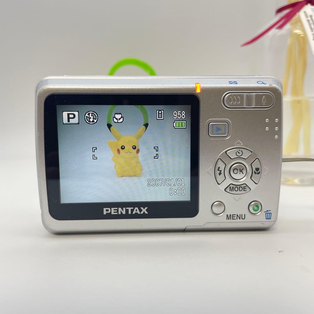スマホ転送OK✨PENTAX Optio E40✨動作確認済 単三電池 可愛い♪