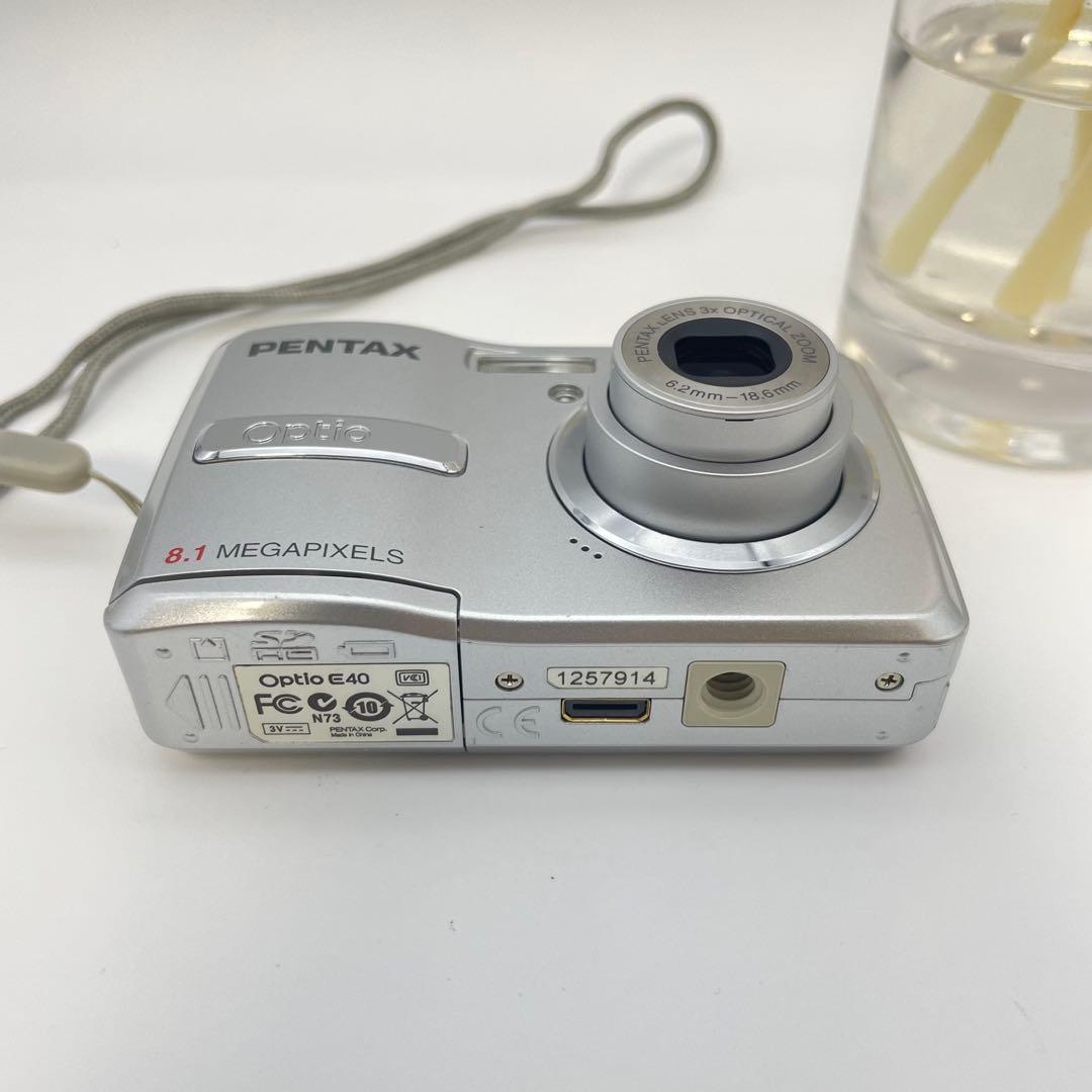 スマホ転送OK✨PENTAX Optio E40✨動作確認済 単三電池 可愛い♪