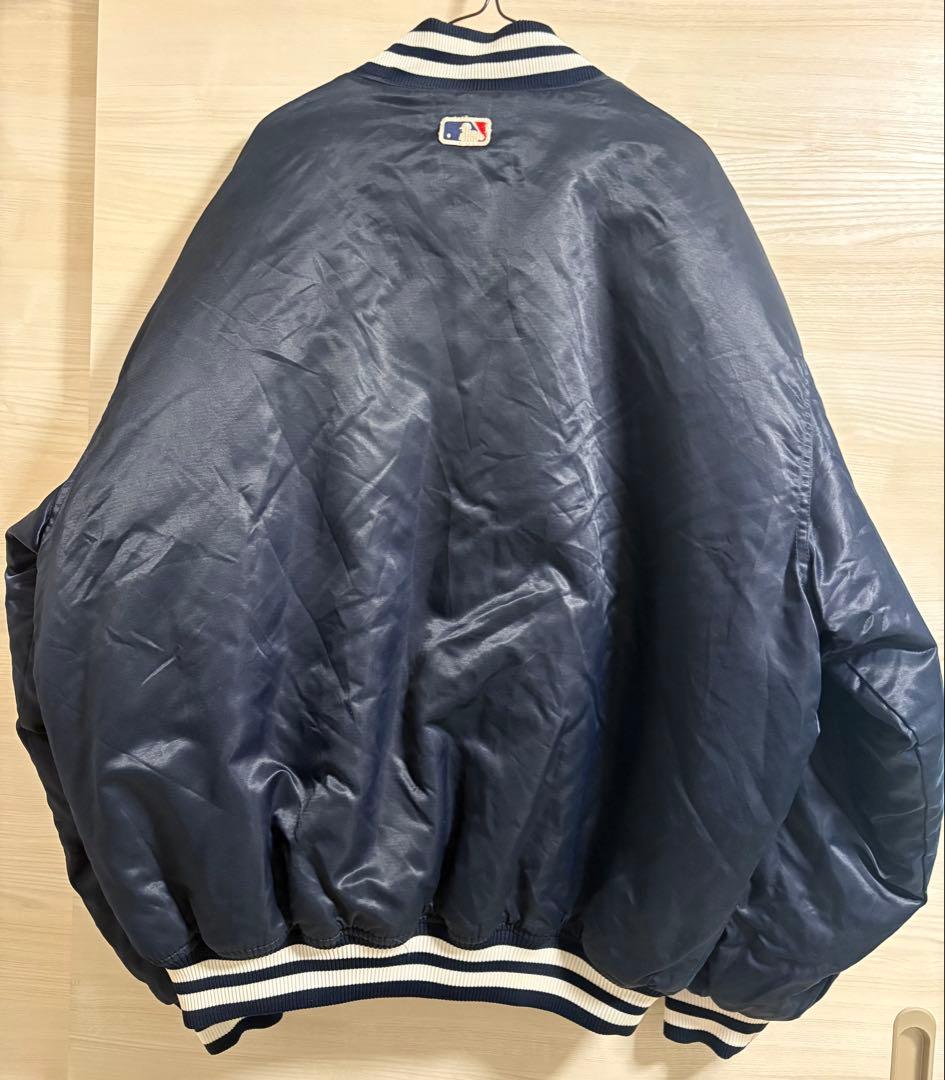 スターターMLBヤンキース刺繍スタジャン ネイビー　 レア2XL 90s