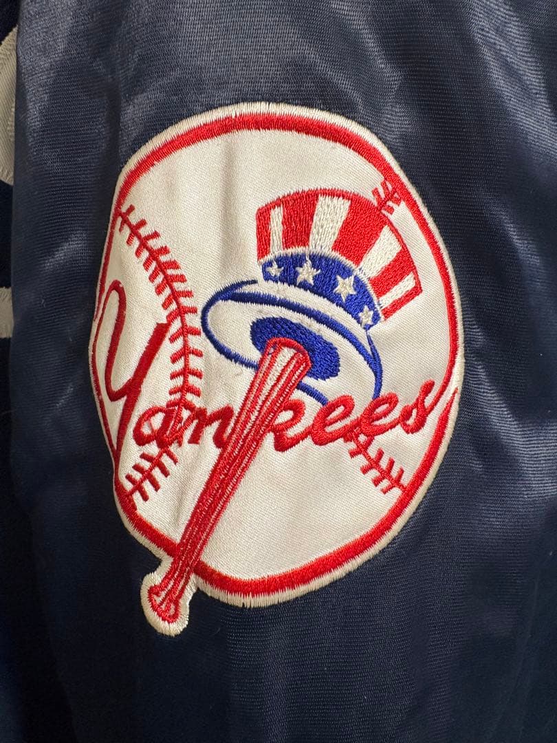 スターターMLBヤンキース刺繍スタジャン ネイビー　 レア2XL 90s