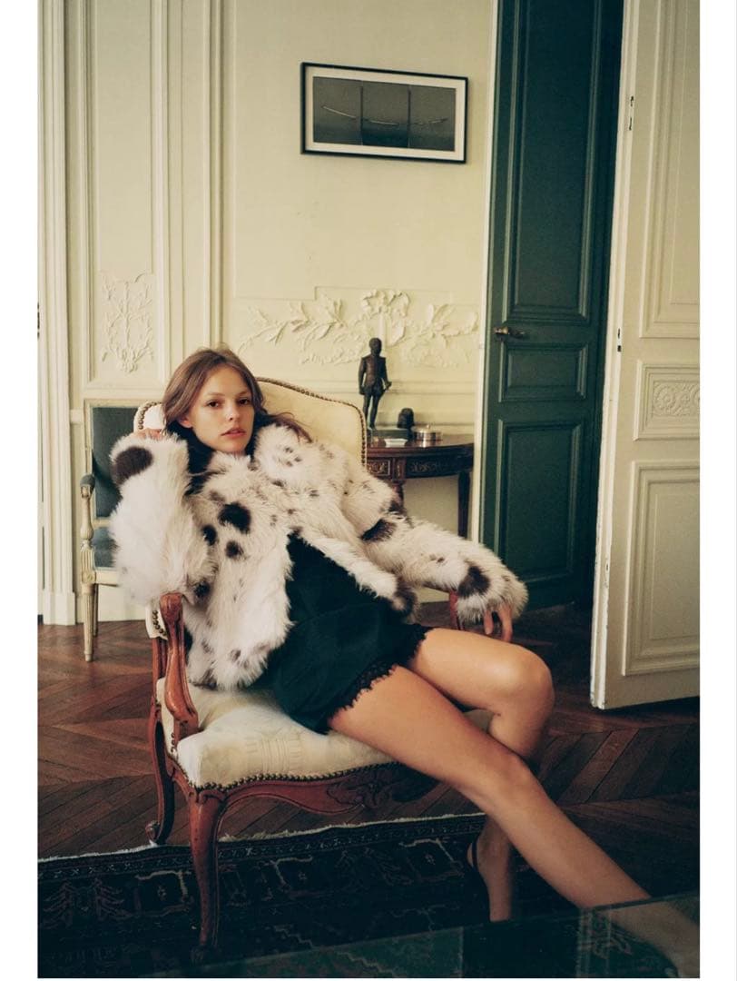 完売品⭐︎ZARA アニマルプリント フェイクファーショートコート M 今期新作