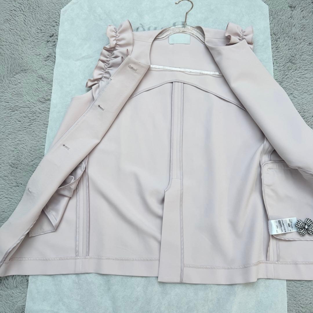 CELFORD／セルフォード フリルスリーブ ジレ ベスト　ライトピンク