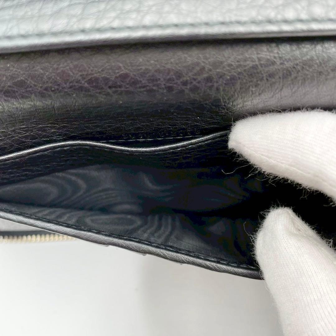 良品　グッチ　長財布　ソーホー　ダブルジップ　インターロッキング　ユニセックス