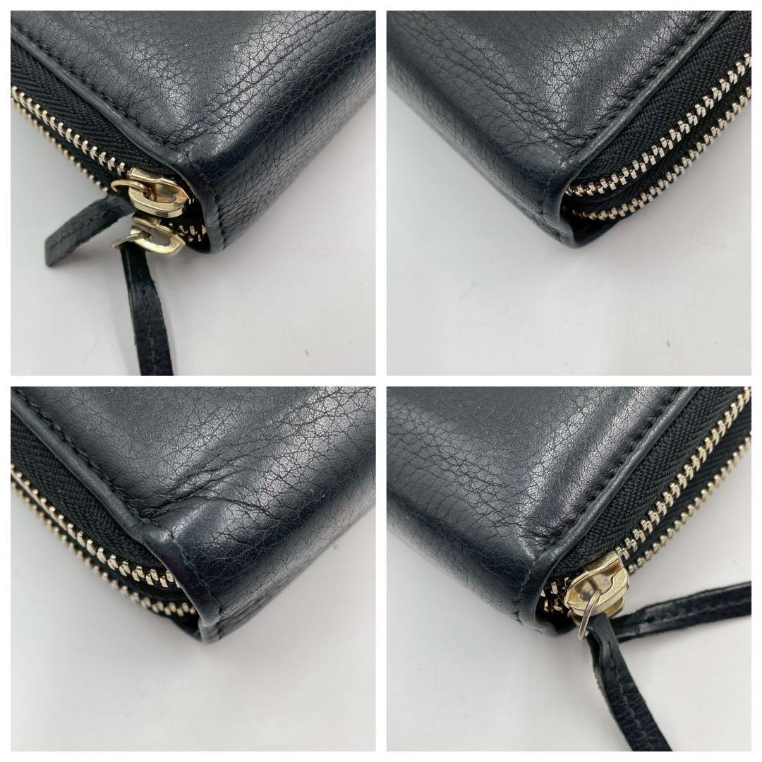 良品　グッチ　長財布　ソーホー　ダブルジップ　インターロッキング　ユニセックス