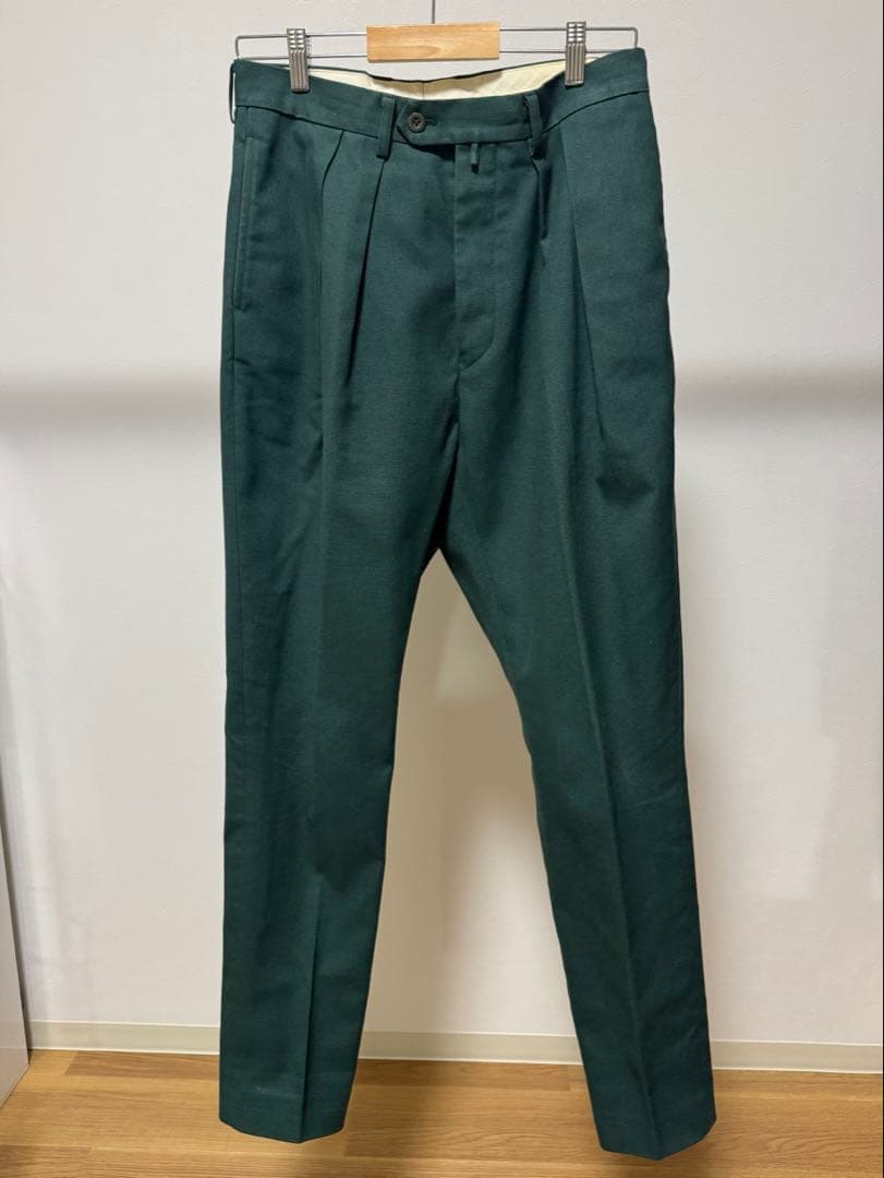 NEAT 2タック　スラックスパンツ　グリーン　46