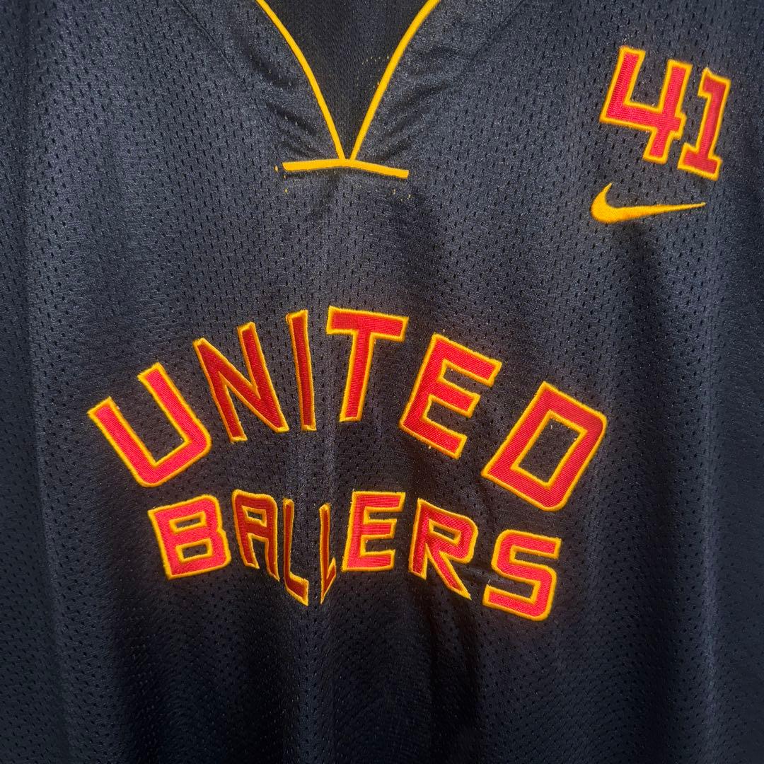 NIKE UNITED BALLERS バスケ　ゲームシャツ　ロゴ総刺繍　古着
