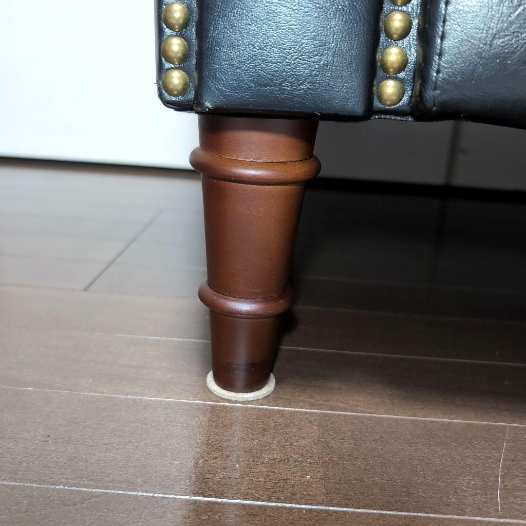 美品　AZUMAYA フェリーニ 2人掛けソファ 黒