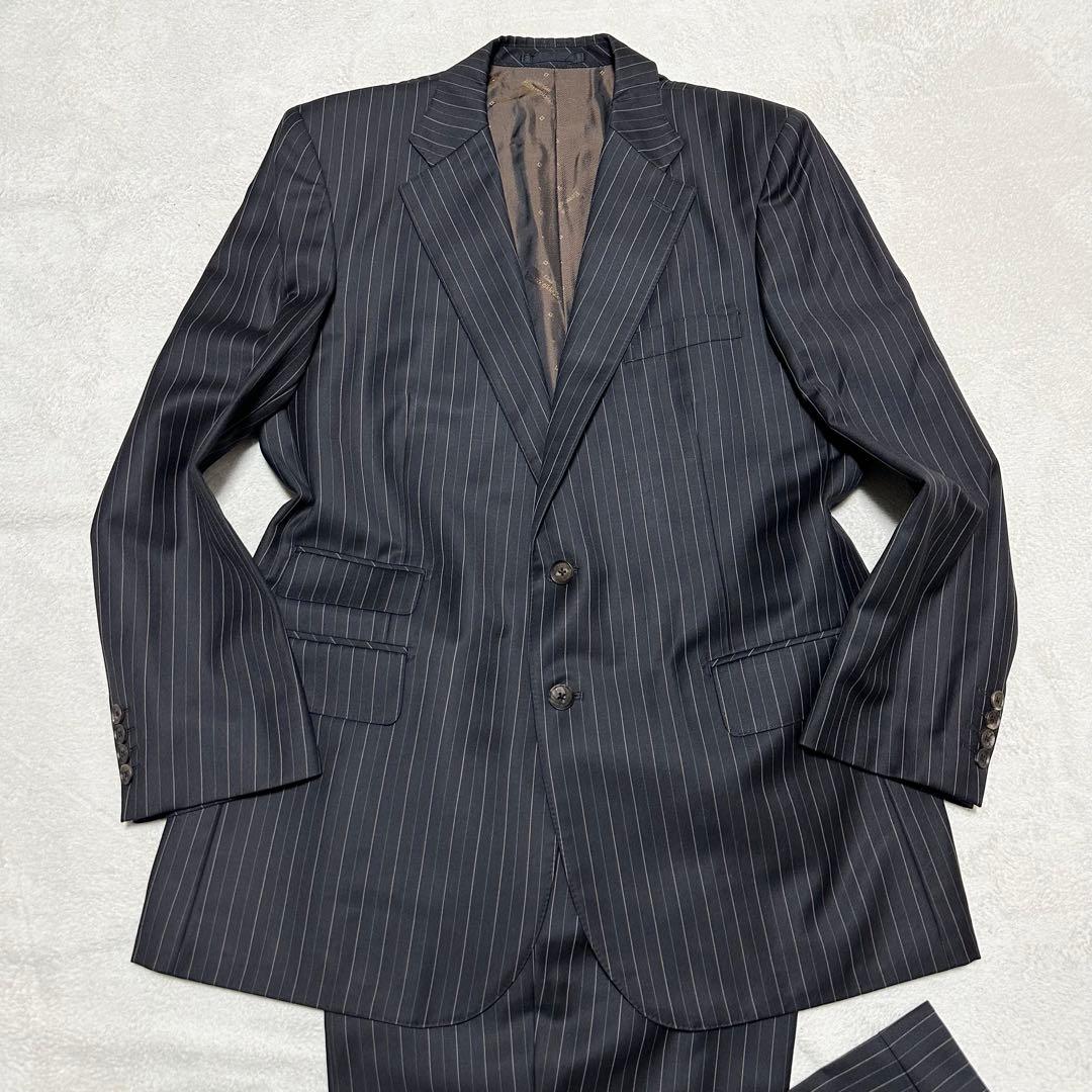 088 美品 Ermenegildo Zegna TROFEO スーツ 黒 3L