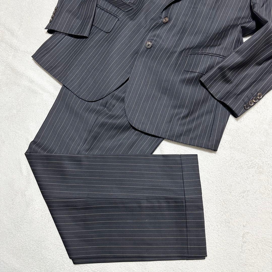 088 美品 Ermenegildo Zegna TROFEO スーツ 黒 3L