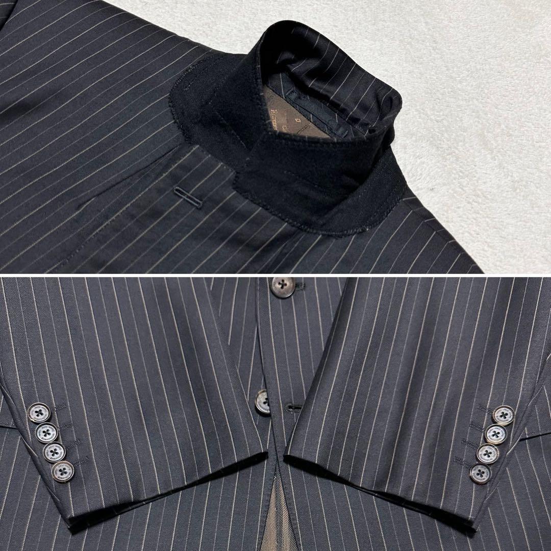 088 美品 Ermenegildo Zegna TROFEO スーツ 黒 3L