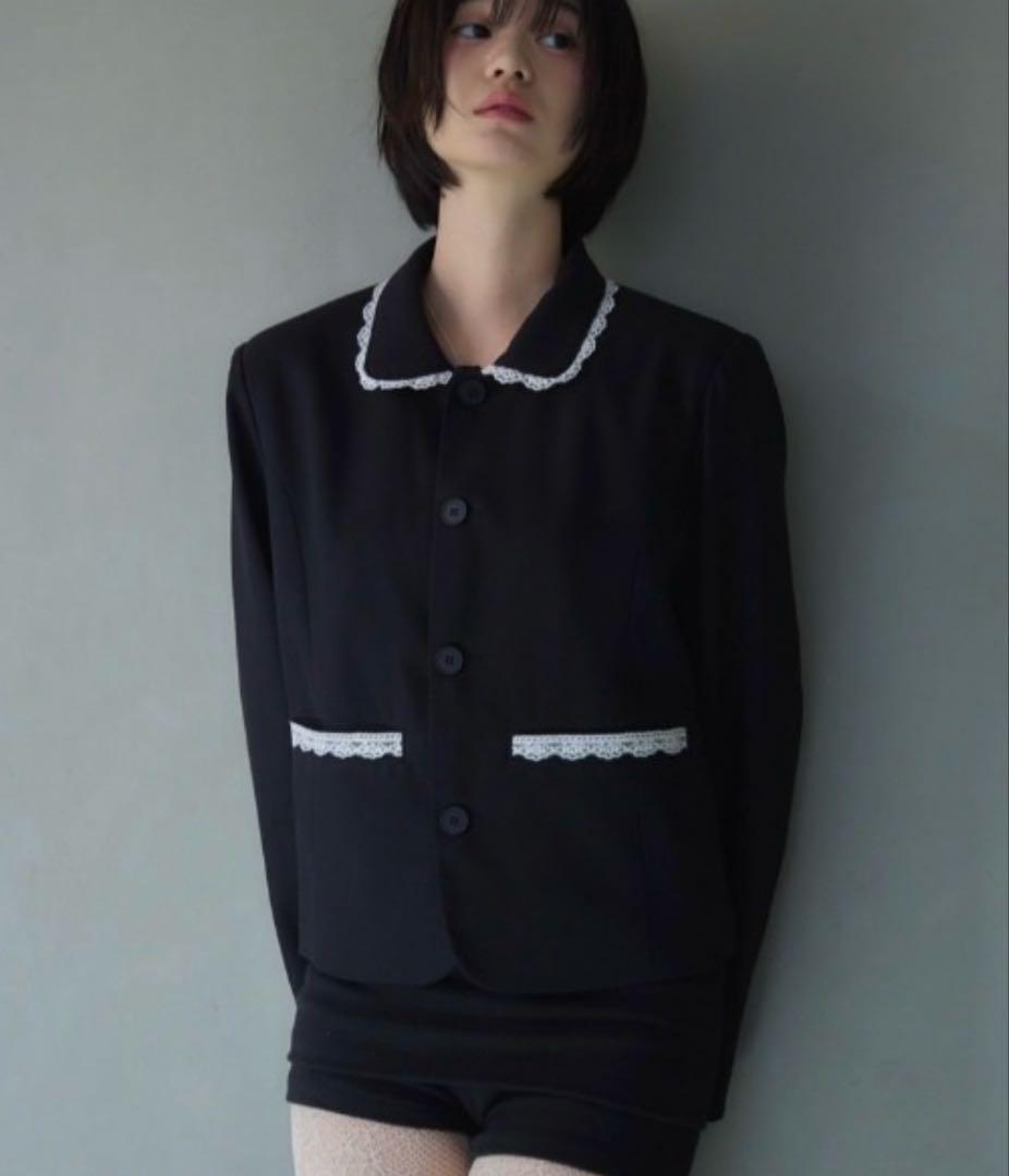 Smyeon レース付き コンパクト ジャケット