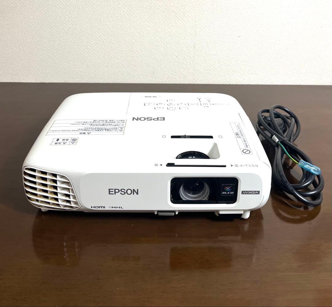 EPSON プロジェクター EB-W28 WXGA 本体　電源コード