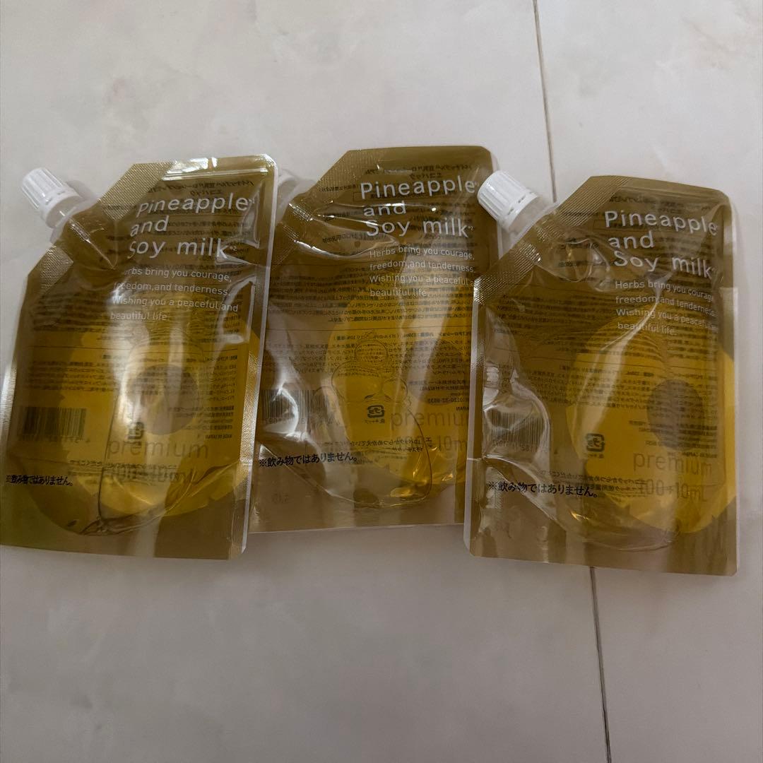 鈴木ハーブ研究所　パイナップル豆乳 ローション　詰め替えパック×３コ