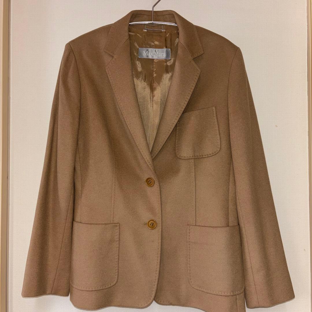 【美品】MaxMaraマックスマーラ♥︎テーラード／ウールジャケット　キャメル