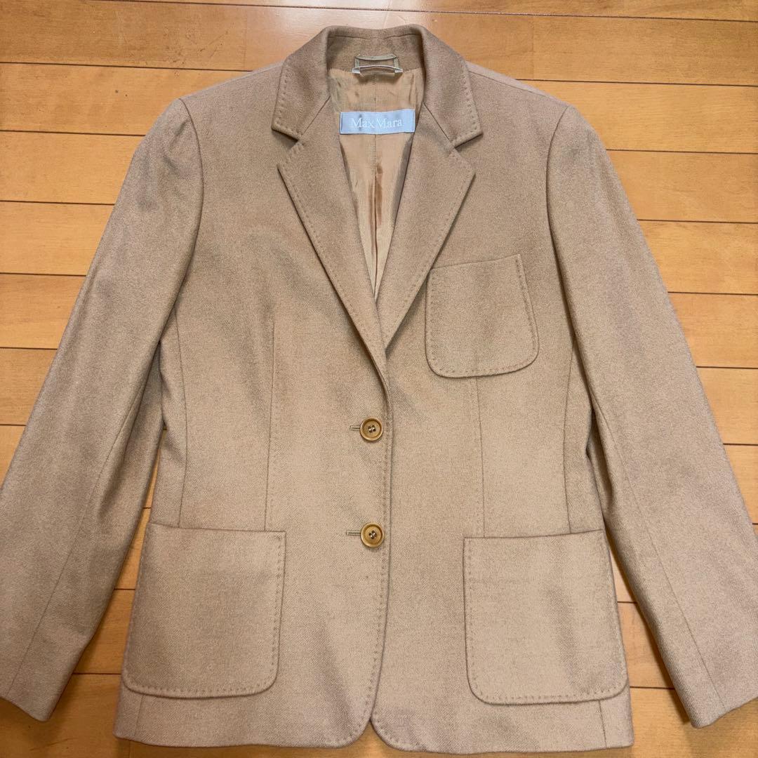 【美品】MaxMaraマックスマーラ♥︎テーラード／ウールジャケット　キャメル