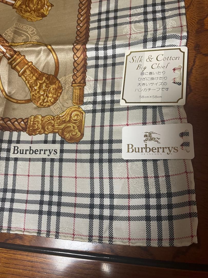 H*a様 Burberrys シルク&コットンハンカチ ーフ3枚セット