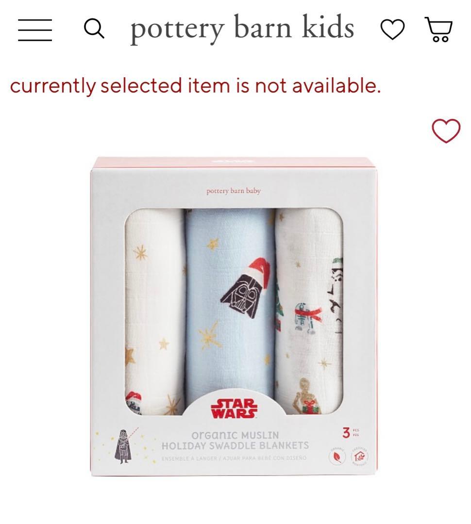 （N）スターウォーズ　クリスマス　おくるみ/ブランケット　3枚セット