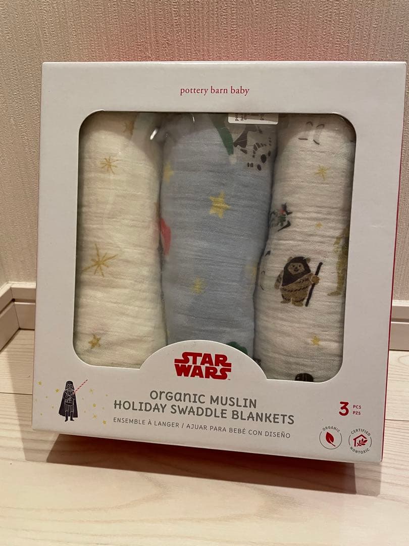 （N）スターウォーズ　クリスマス　おくるみ/ブランケット　3枚セット