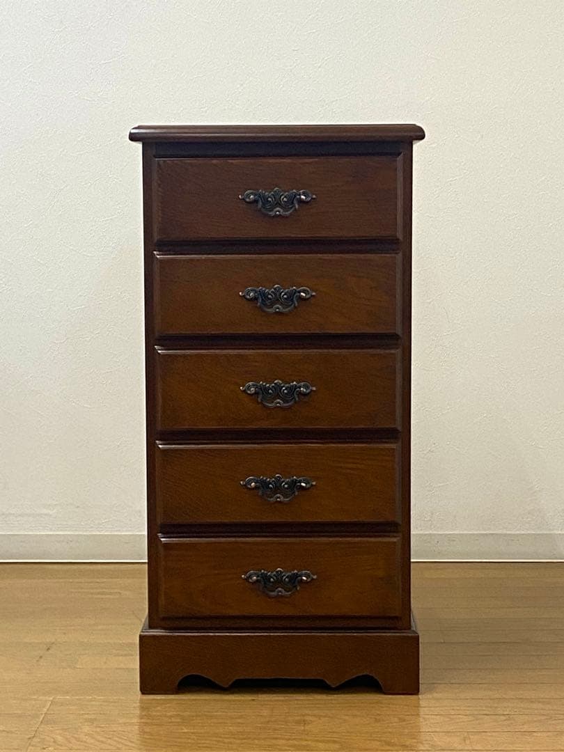 越後民芸 木製 チェスト 箪笥 引き出し 収納 5段