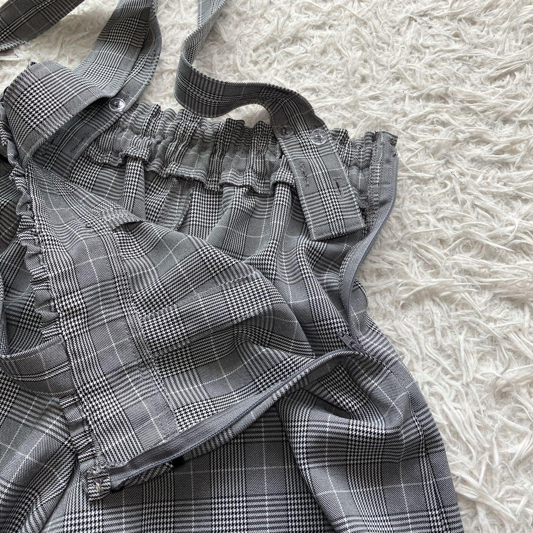 極美品 ELLE en noir 女の子 サスペンダーワイドパンツスーツ 1